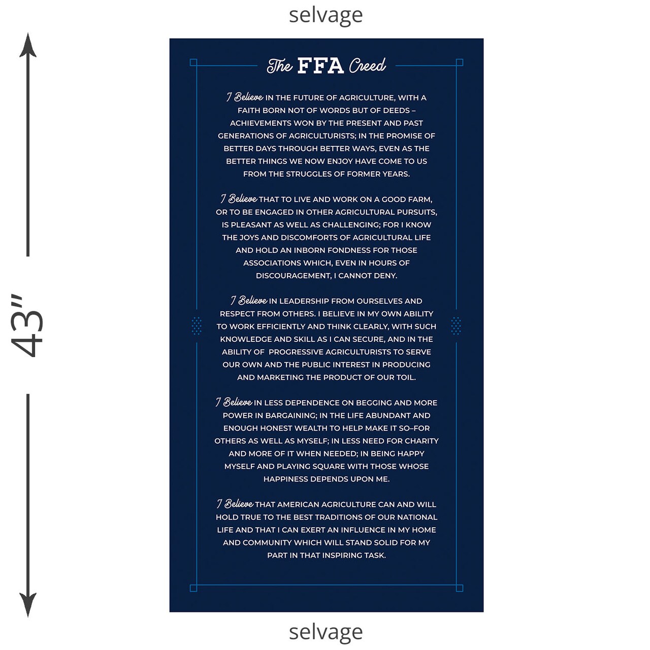 FFA Creed Panel (p15855-panel) | FFA Forever Blue 2 | Riley Blake Designs | Riley Blake